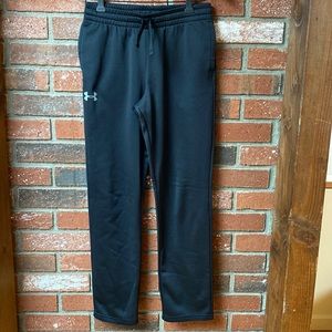 2 pairs Boys Large (10-12yo) Under Armor Sweatpants washed not worn Black & Gray